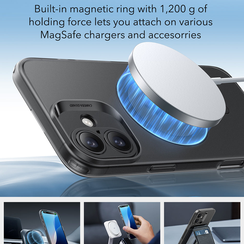 Funda MagSafe para Apple iPhone 16 Plus, ESR, Zero, Negra Satinada