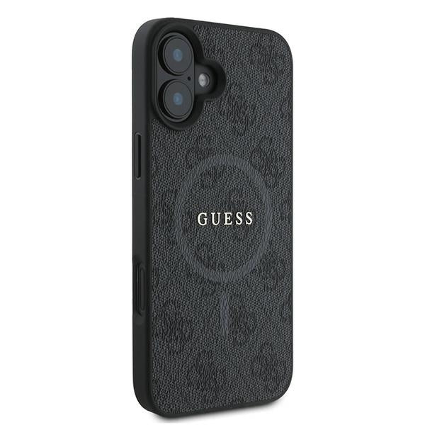 Funda MagSafe para Apple iPhone 16 Plus, Guess, 4G Ring Classic Logo, Negra