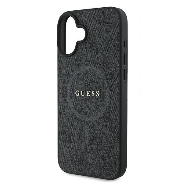 Funda MagSafe para Apple iPhone 16 Plus, Guess, 4G Ring Classic Logo, Negra