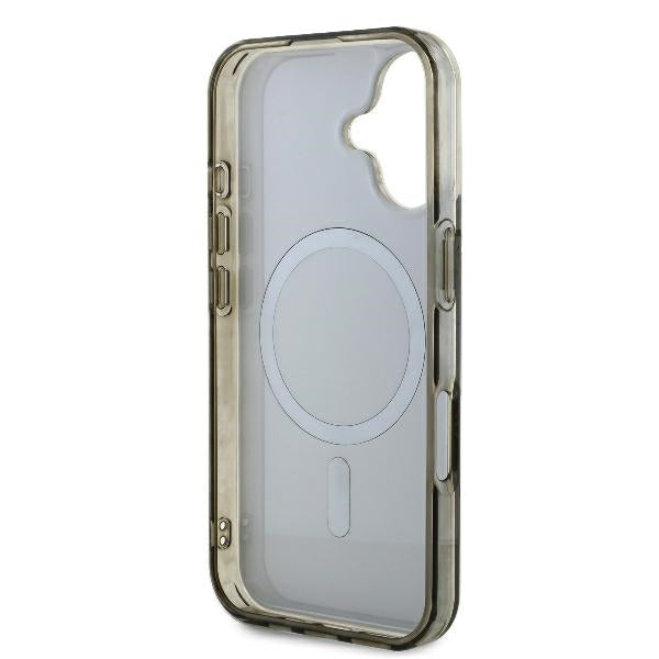Funda MagSafe para Apple iPhone 16 Plus, Guess, IML 4G Background, Marrón