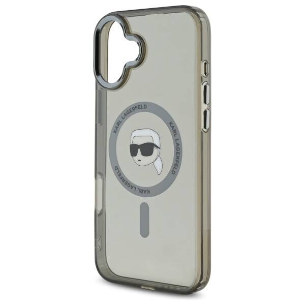 Funda MagSafe para Apple iPhone 16 Plus, Karl Lagerfeld, IML Karl's Head, Negra