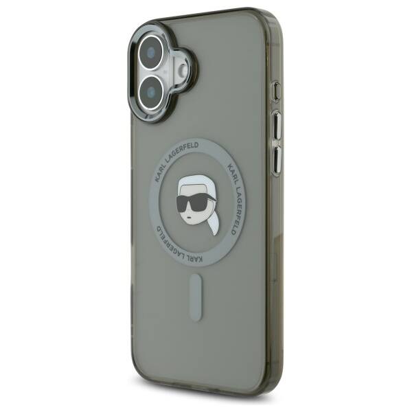 Funda MagSafe para Apple iPhone 16 Plus, Karl Lagerfeld, IML Karl's Head, Negra