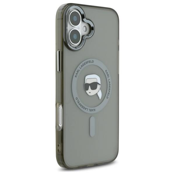 Funda MagSafe para Apple iPhone 16 Plus, Karl Lagerfeld, IML Karl's Head, Negra