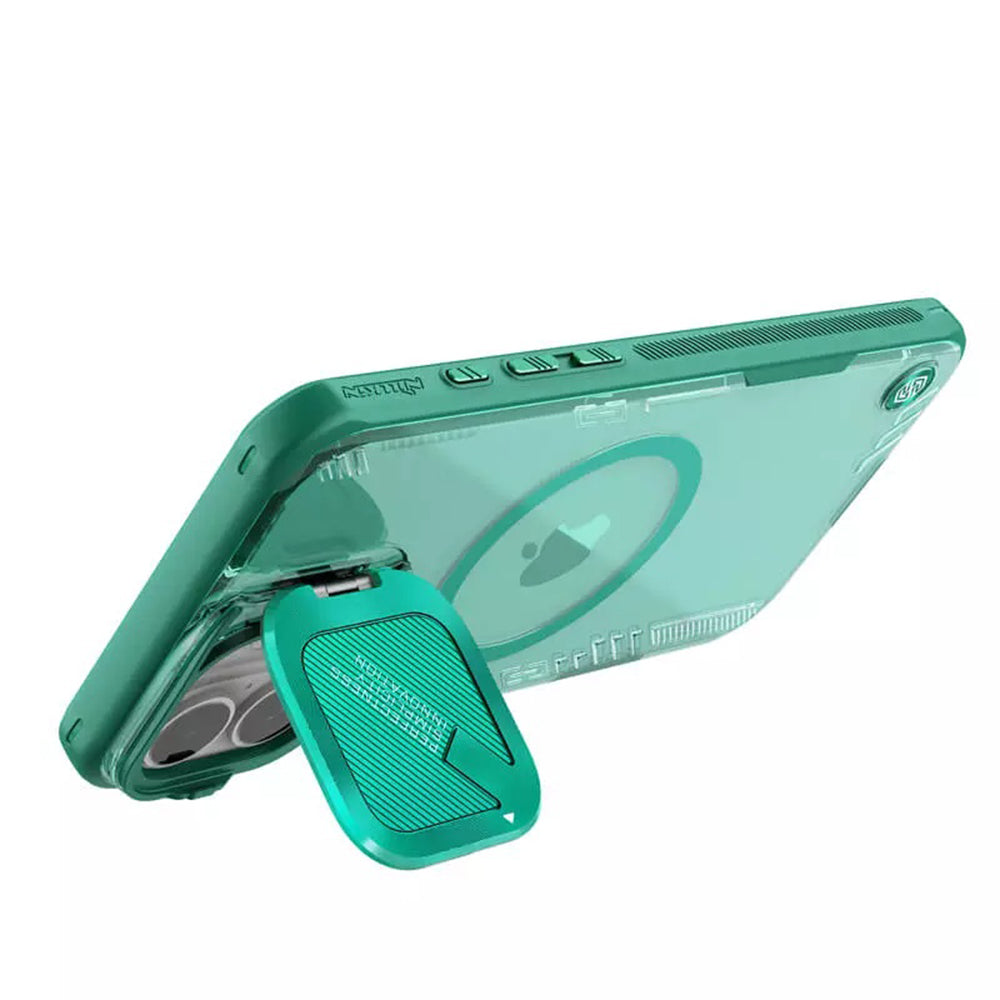 Funda MagSafe para Apple iPhone 16 Plus, Nillkin, Iceblade Prop sin recorte para cámara, Verde