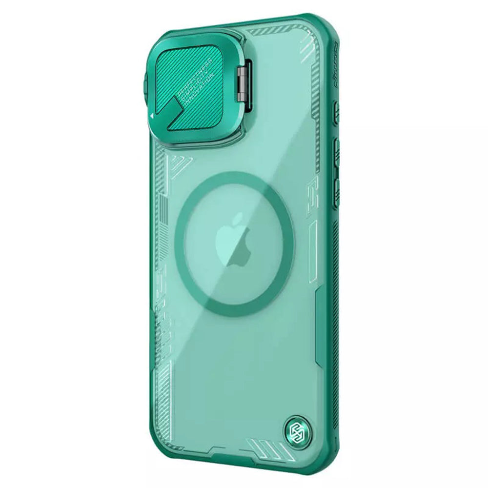 Funda MagSafe para Apple iPhone 16 Plus, Nillkin, Iceblade Prop sin recorte para cámara, Verde