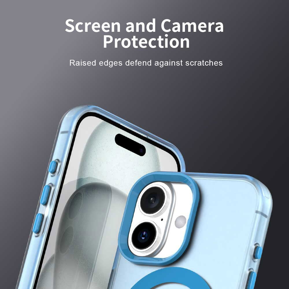 Funda MagSafe para Apple iPhone 16 Plus, Techsuit, CandyCase, Azul