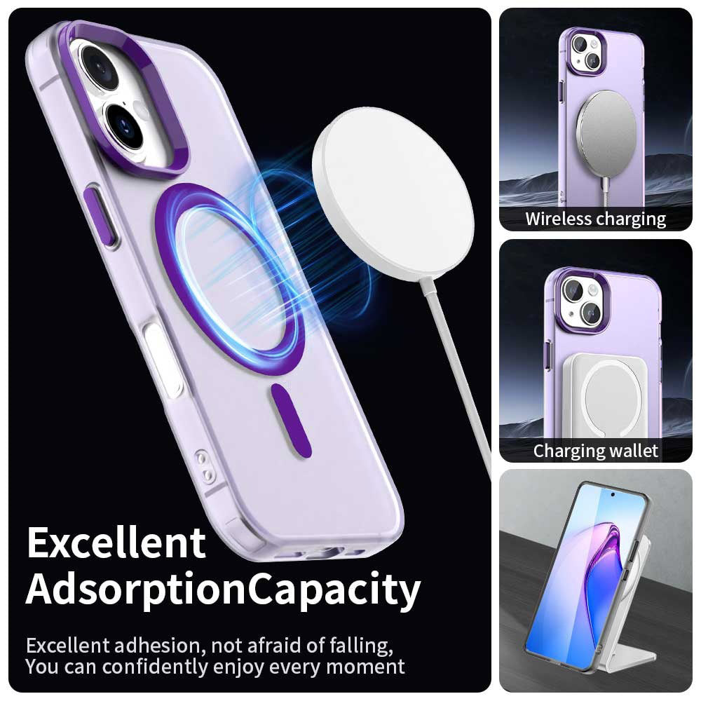 Funda MagSafe para Apple iPhone 16 Plus, Techsuit, CandyCase, Morado