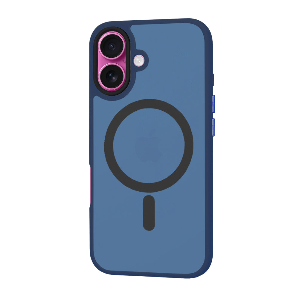 Funda MagSafe para Apple iPhone 16 Plus, Techsuit, HaloFrost, Azul Marino