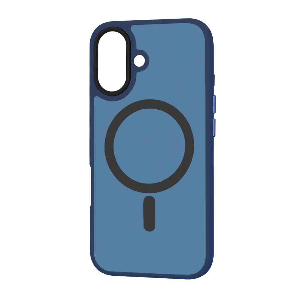 Funda MagSafe para Apple iPhone 16 Plus, Techsuit, HaloFrost, Azul Marino
