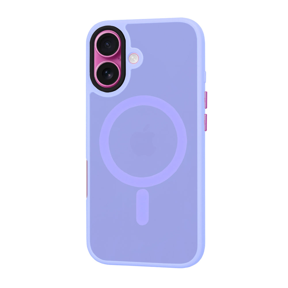 Funda MagSafe para Apple iPhone 16 Plus, Techsuit, HaloFrost, Morado Claro