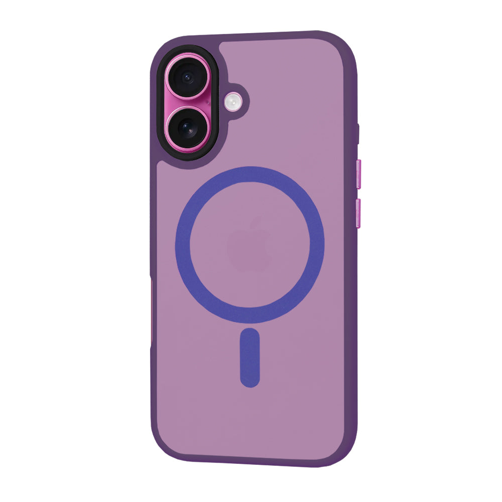 Funda MagSafe para Apple iPhone 16 Plus, Techsuit, HaloFrost, Morado Oscuro
