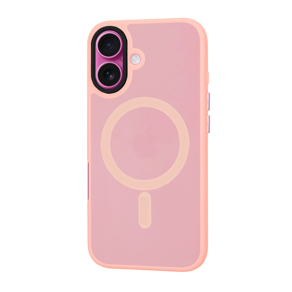 Funda MagSafe para Apple iPhone 16 Plus, Techsuit, HaloFrost, Rosa