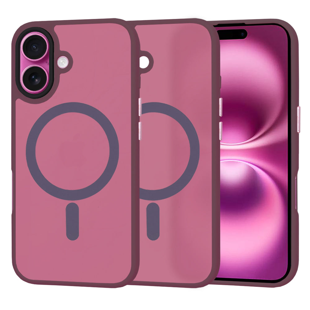 Funda MagSafe para Apple iPhone 16 Plus, Techsuit, HaloFrost, Vino