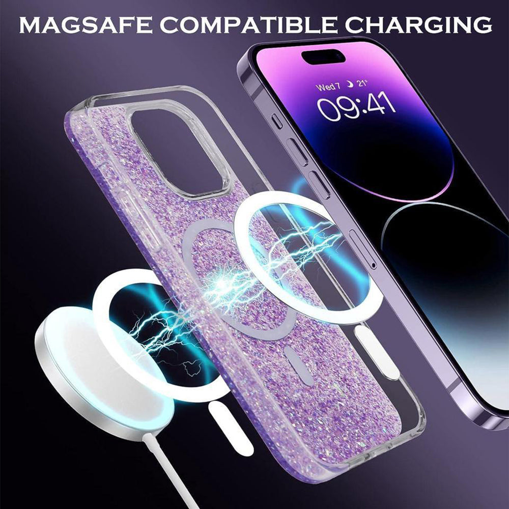 Funda MagSafe para Apple iPhone 16 Plus, Techsuit, Brillo Brillante, Azul