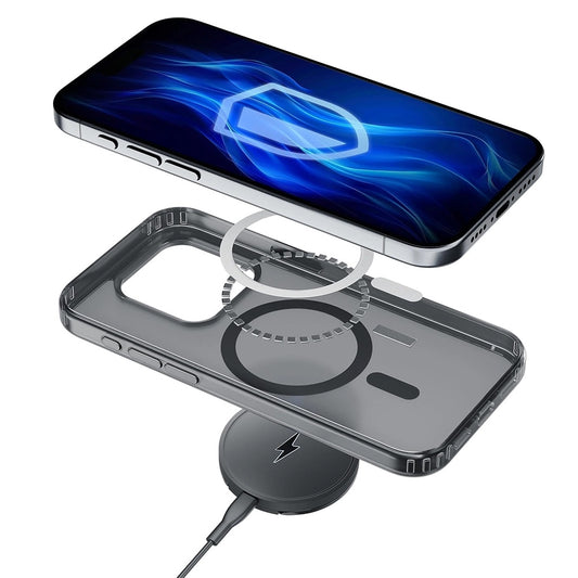 Funda MagSafe para Apple iPhone 16 Pro, 3MK, Frosty MagCase, Negra Satinada