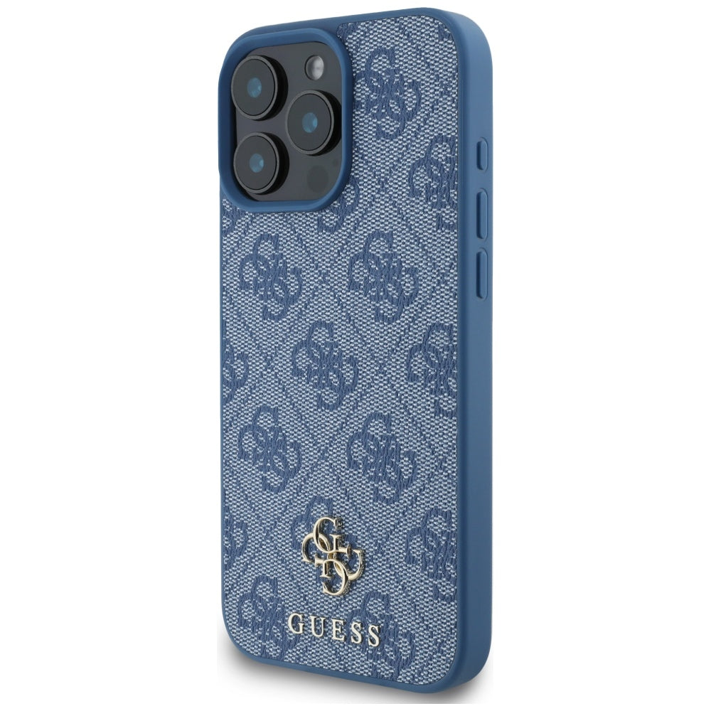 Funda MagSafe para Apple iPhone 16 Pro, Guess, 4G Small and Classic Logo, Azul