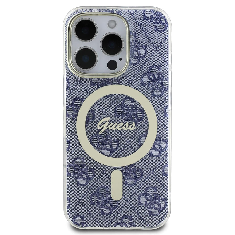 Funda MagSafe para Apple iPhone 16 Pro, Guess, IML 4G, Azul