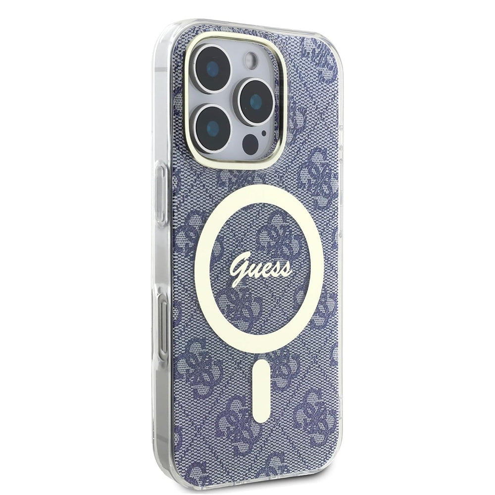Funda MagSafe para Apple iPhone 16 Pro, Guess, IML 4G, Azul