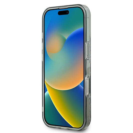 Funda MagSafe para Apple iPhone 16 Pro, Guess, IML Flower & Tonal Circle, Verde