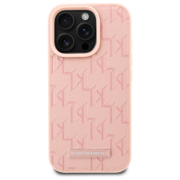 Funda MagSafe para Apple iPhone 16 Pro, Karl Lagerfeld, Hot Stamp, Rosa