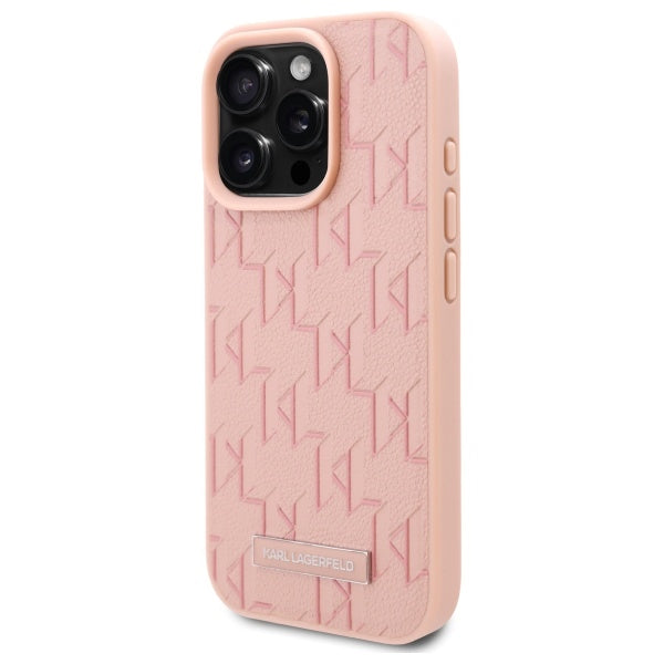 Funda MagSafe para Apple iPhone 16 Pro, Karl Lagerfeld, Hot Stamp, Rosa