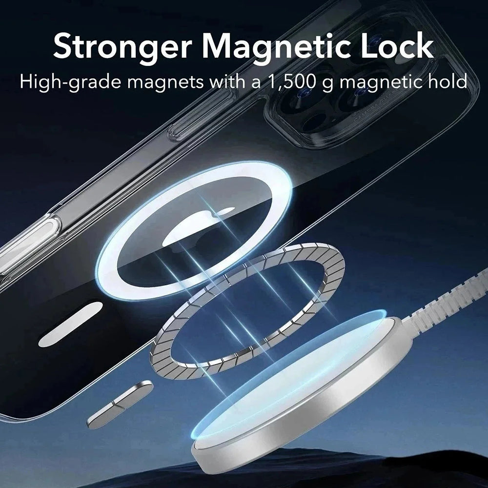 Funda MagSafe para Apple iPhone 16 Pro Max, ESR, Classic Hybrid Slide, Negra Transparente