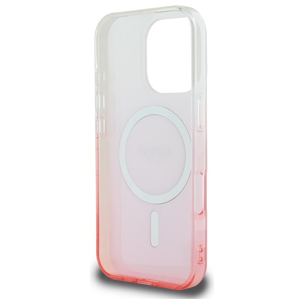 Funda MagSafe para Apple iPhone 16 Pro Max, Guess, IML Glitter Gradient, Rosa