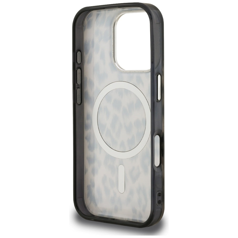 Funda MagSafe para Apple iPhone 16 Pro Max, Karl Lagerfeld, Patrón IML Leopard, Marrón