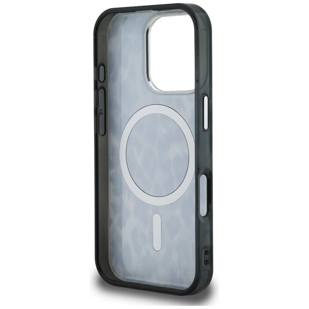 Funda MagSafe para Apple iPhone 16 Pro Max, Karl Lagerfeld, IML Leopard Pattern, Negra