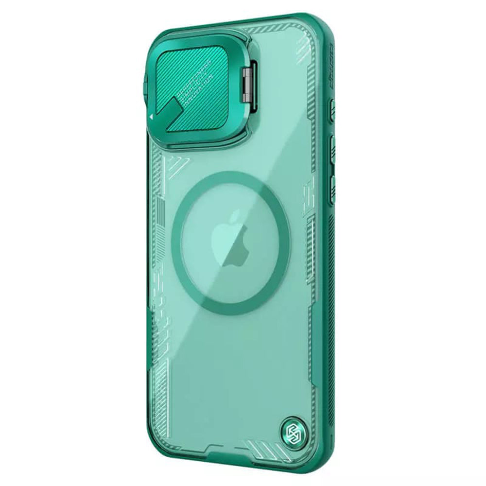 Funda MagSafe para Apple iPhone 16 Pro Max, Nillkin, Iceblade Prop (sin recorte para cámara), Verde