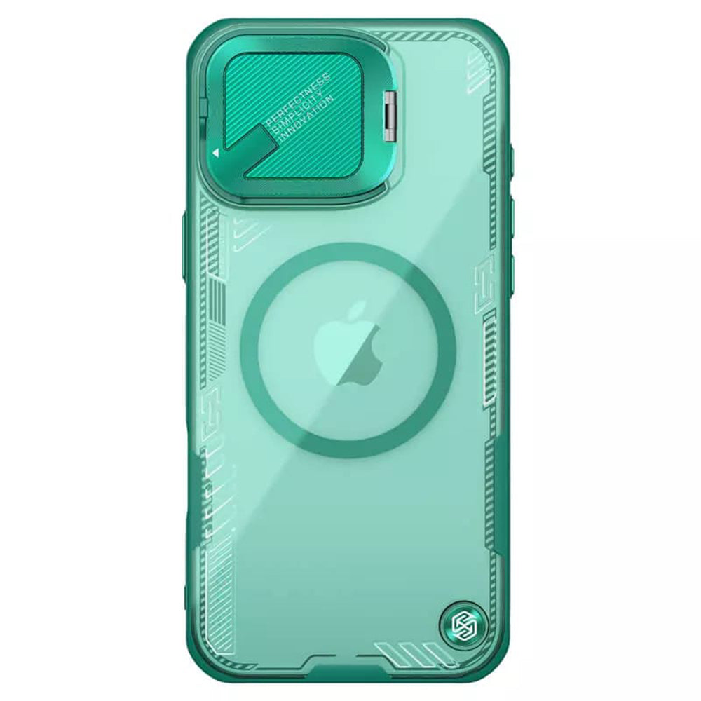 Funda MagSafe para Apple iPhone 16 Pro Max, Nillkin, Iceblade Prop (sin recorte para cámara), Verde