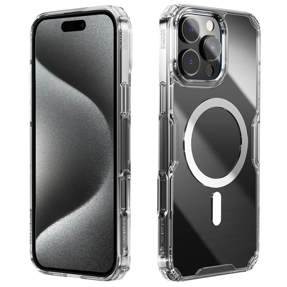 Funda MagSafe para Apple iPhone 16 Pro Max, Nillkin, Nature Pro, Transparente