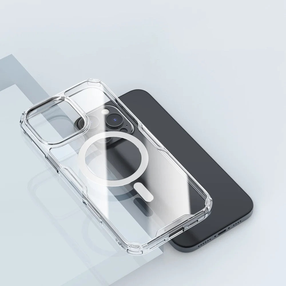 Funda MagSafe para Apple iPhone 16 Pro Max, Nillkin, Nature Pro, Transparente