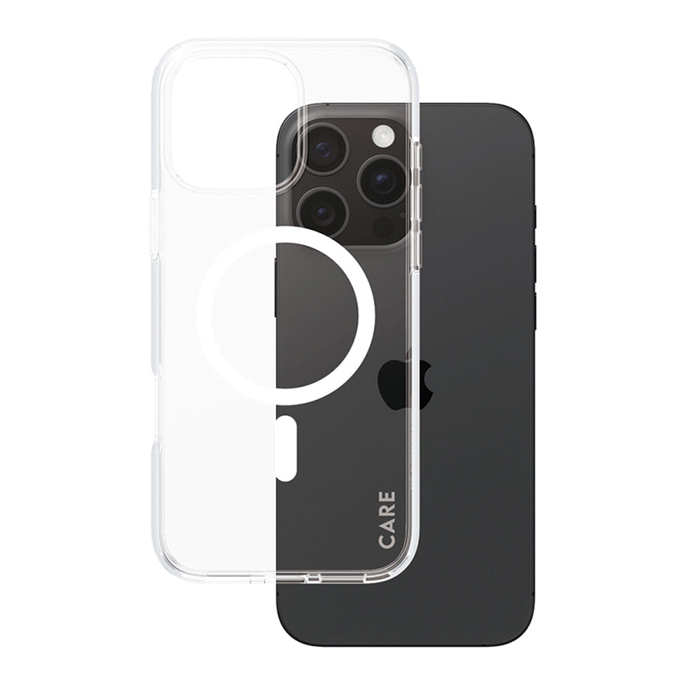 Funda MagSafe para Apple iPhone 16 Pro Max, PanzerGlass, Care Urban Combat, Transparente Blanca