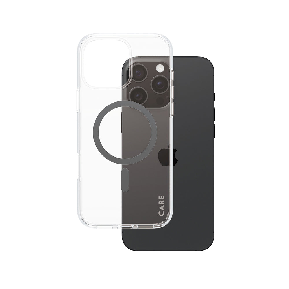 Funda MagSafe para Apple iPhone 16 Pro Max, PanzerGlass, Care Urban Combat, Transparente Negra