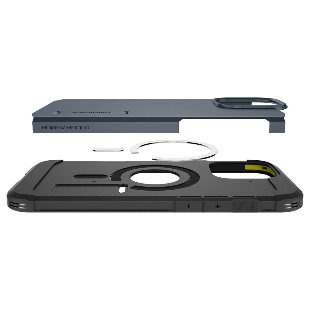 Funda MagSafe para Apple iPhone 16 Pro Max, Spigen, Tough Armor, Azul ACS08014
