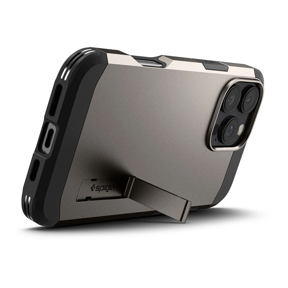 Funda MagSafe para Apple iPhone 16 Pro Max, Spigen, Tough Armor, Gris ACS08012