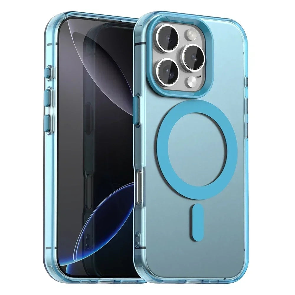 Funda MagSafe para Apple iPhone 16 Pro Max, Techsuit, CandyCase, Azul
