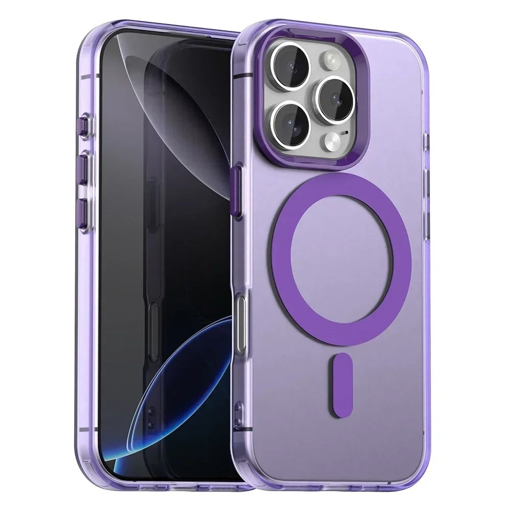 Funda MagSafe para Apple iPhone 16 Pro Max, Techsuit, CandyCase, Morado