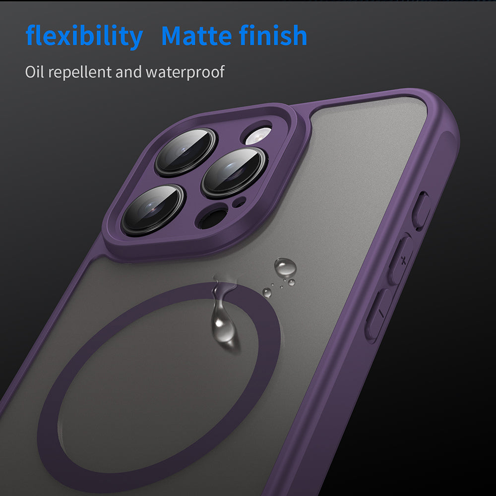 Funda MagSafe para Apple iPhone 16 Pro Max, Techsuit, HaloFrost II, Morado
