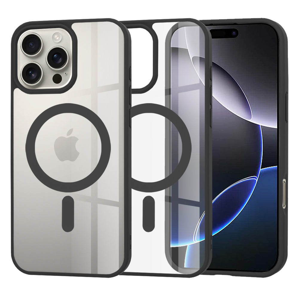 Funda MagSafe para Apple iPhone 16 Pro Max, Techsuit, Pro, Negra