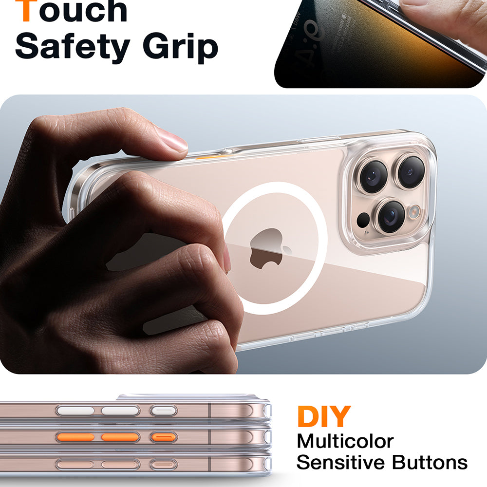 Funda MagSafe para Apple iPhone 16 Pro Max, Torras, Diamond, Transparente