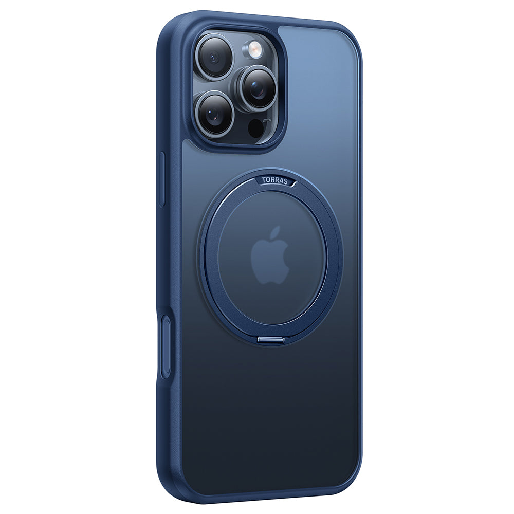 Funda MagSafe para Apple iPhone 16 Pro Max, Torras, Ostand Pro, Azul Marino.