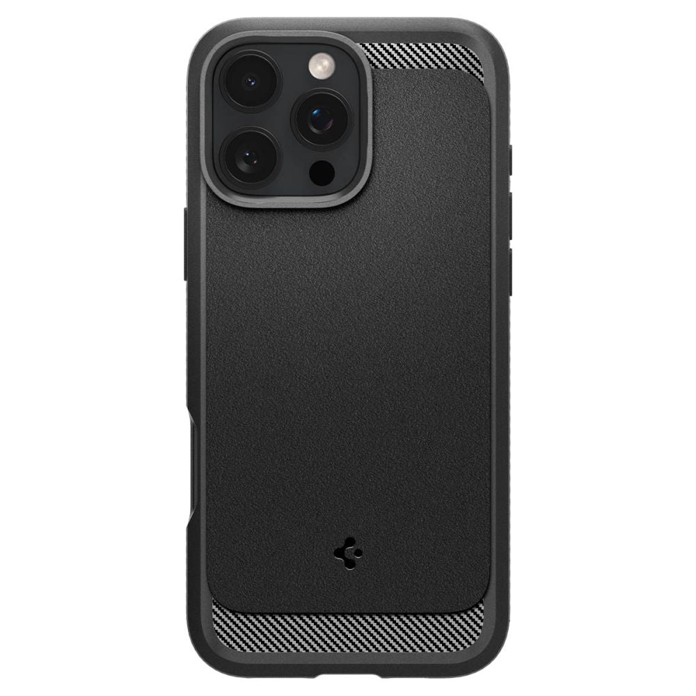 Funda MagSafe para Apple iPhone 16 Pro, Spigen, Rugged Armor, Negra Mate ACS08115