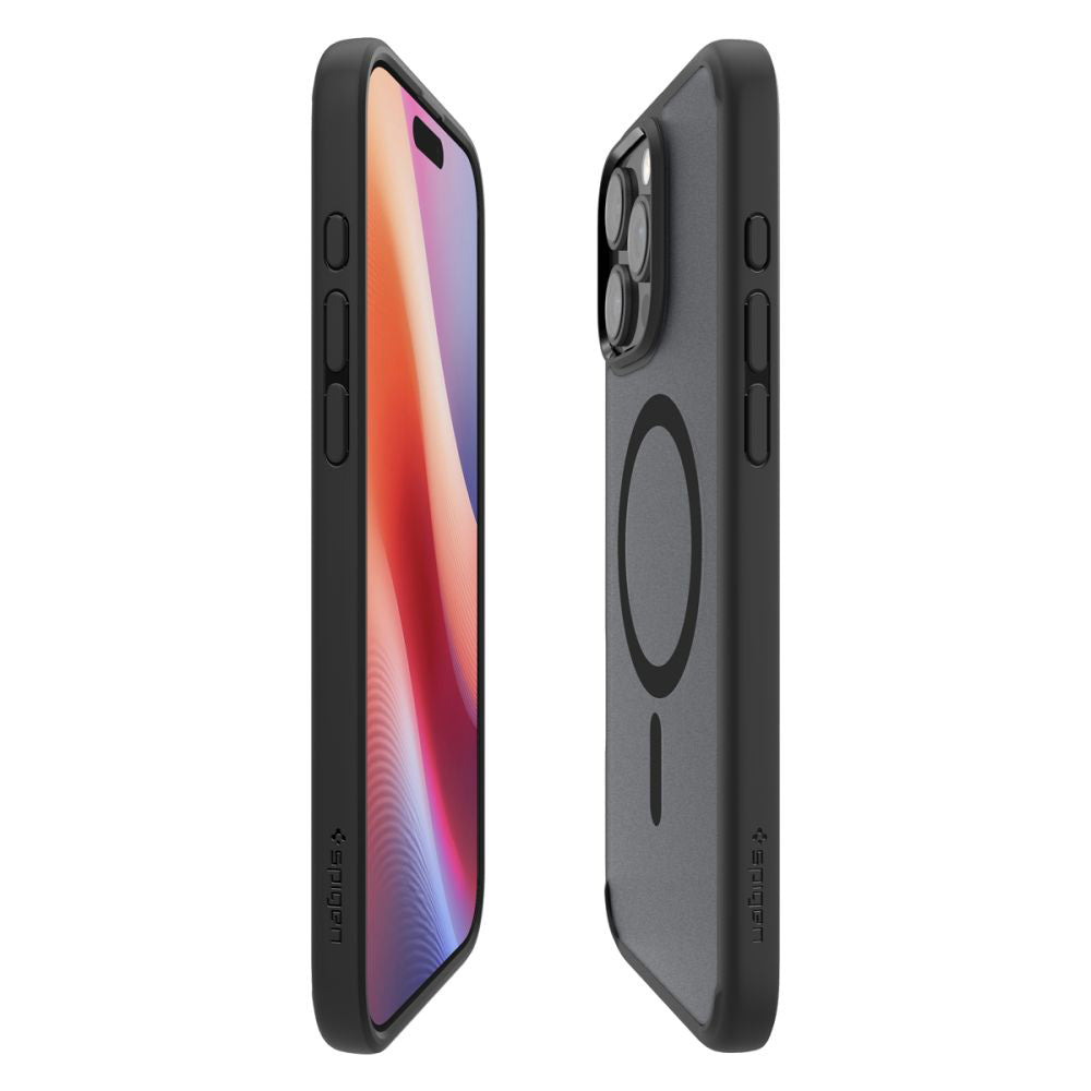 Funda MagSafe para Apple iPhone 16 Pro, Spigen, Ultra Hybrid, Negra Satinada ACS08134