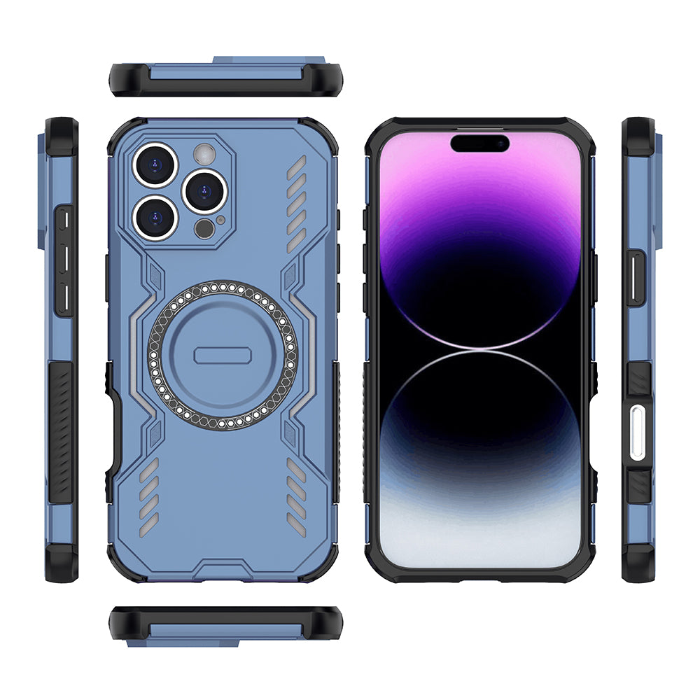 Funda MagSafe para Apple iPhone 16 Pro, Techsuit, ArmorMag, Azul