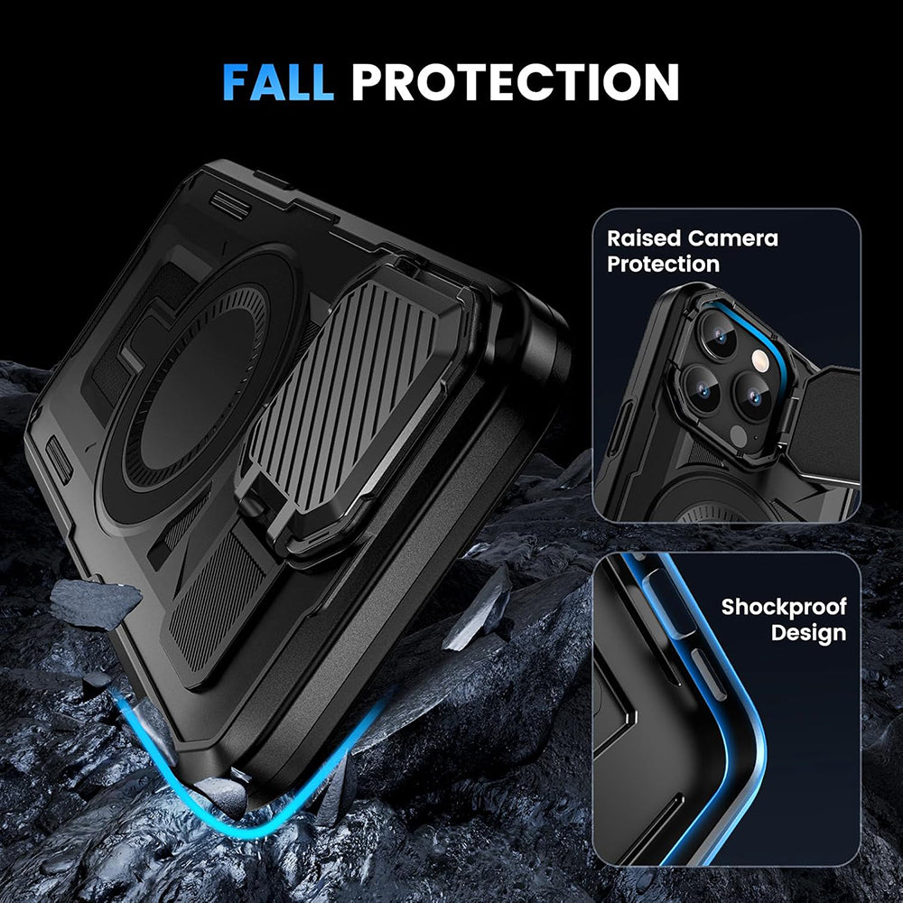 Funda MagSafe para Apple iPhone 16 Pro, Techsuit, CamVault, Negra
