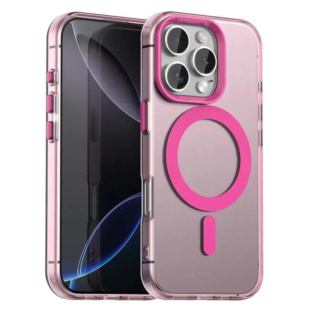 Funda MagSafe para Apple iPhone 16 Pro, Techsuit, CandyCase, Rosa