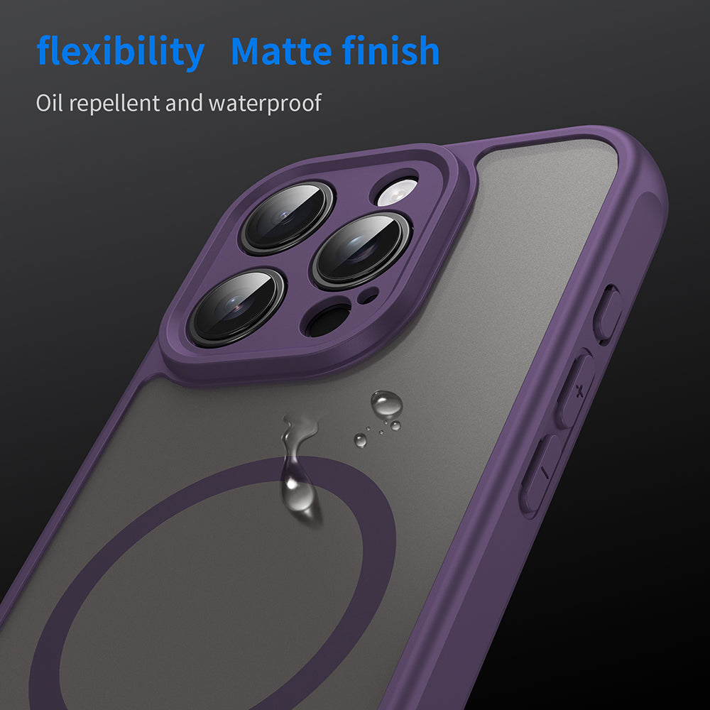 Funda MagSafe para Apple iPhone 16 Pro, Techsuit, HaloFrost II, Morado