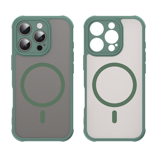 Funda MagSafe para Apple iPhone 16 Pro, Techsuit, HaloFrost II, Verde